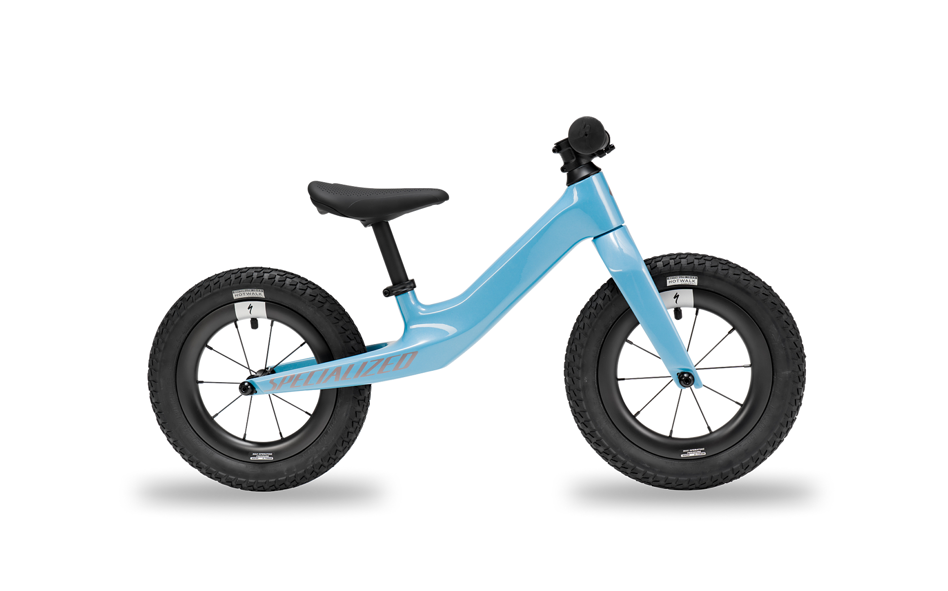 Blaues Specialized Hotwalk Limited Edition Laufrad von der Seite
