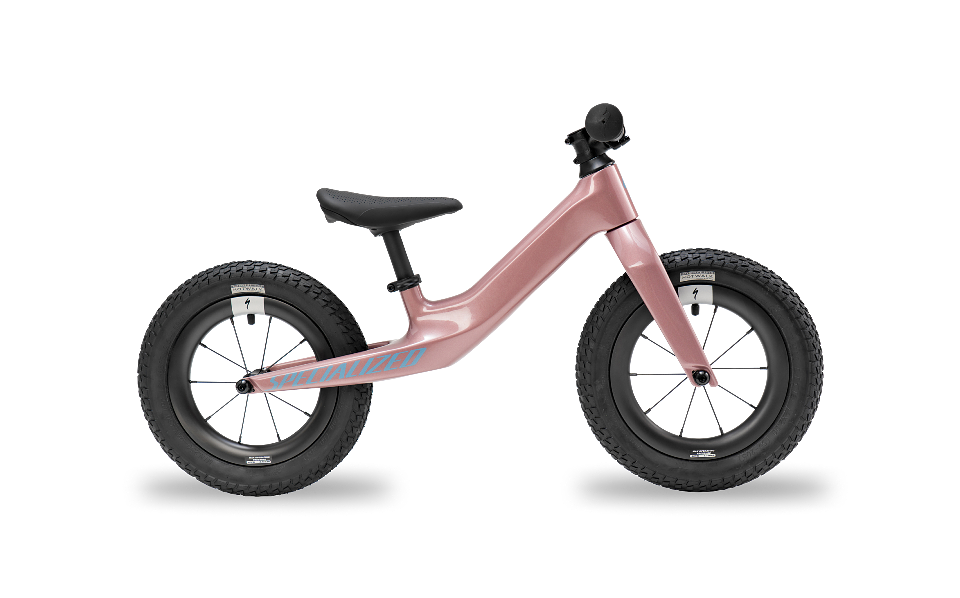 Rosafarbenes Specialized Hotwalk Limited Edition Laufrad von der Seite