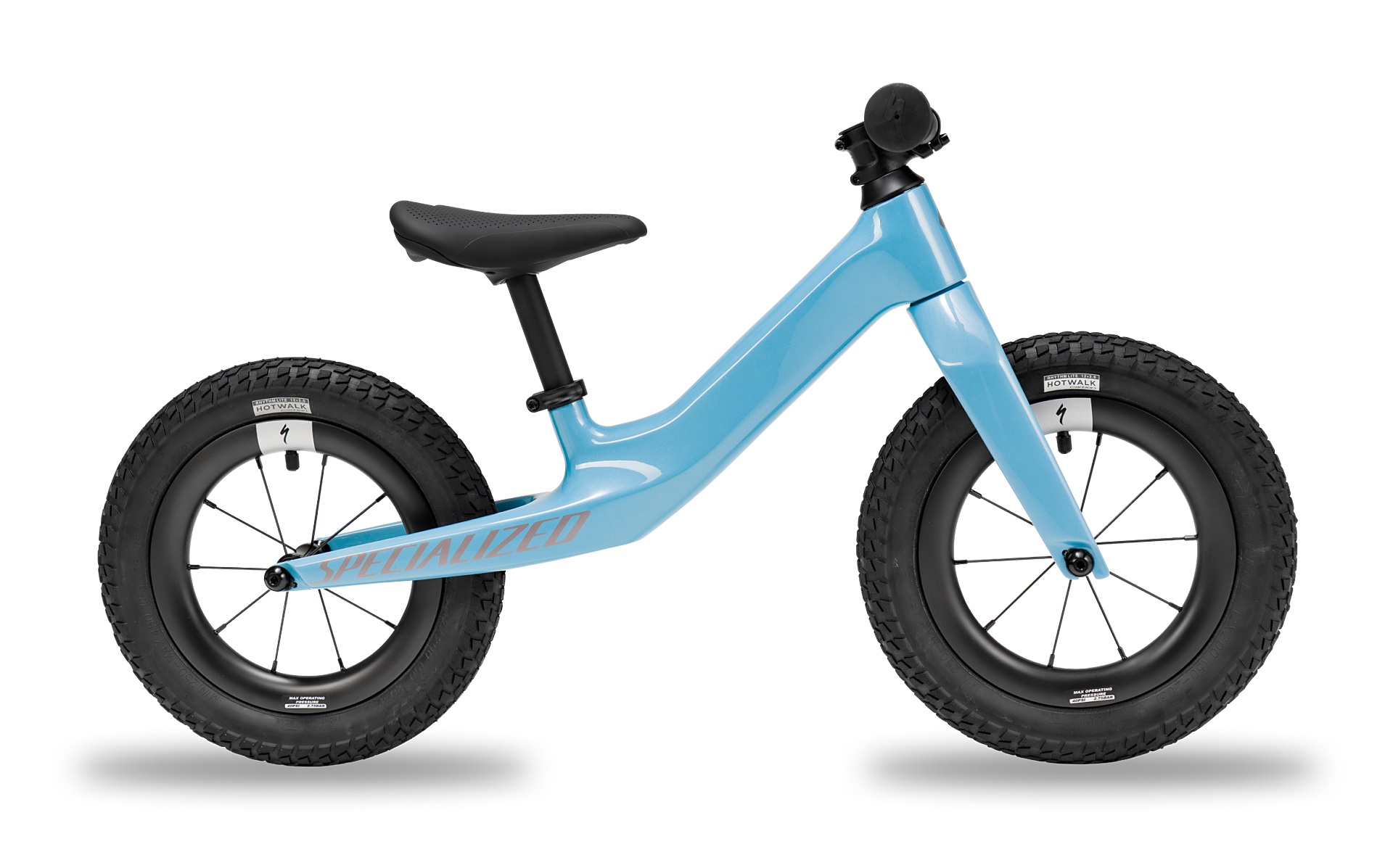 Blaues Specialized Kids Edition Laufrad von der Seite